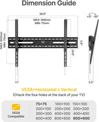 monTEK Heavy Duty Tilting TV Wall Mount for 50-100 Inch TVs up to 220lbs | 4X Safety Tested, 15° Tilt, Fits 16/18/24" Wood Studs, Max VESA 900x600mm, Living Room, Bedroom, Home Theater, Commercial Use