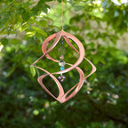 Red Carpet Studios 31042 Cosmix Wind Spinner Double Helix, Copper W/Heart Crystal, 14 Inch