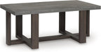 Signature Design by Ashley Dynnford Industrial Water Stain Resistant Table, Set of 3, Gray & Dark Brown