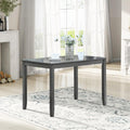 Knocbel Classic 4-Person Dining Table for Small Space, Wooden Apartment Condo Pub Bistro Kitchen Dining Furniture, Standard Height (Gray Rectangular 30" H)