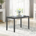 Knocbel Classic 4-Person Dining Table for Small Space, Wooden Apartment Condo Pub Bistro Kitchen Dining Furniture, Standard Height (Gray Rectangular 30" H)
