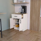 Pantry Cabinet Netal, Kitchen, Ivory/Natural Oak