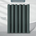 Extra Long Shower Curtain - 84 Inch Waffle Weave Weighted Thick Cloth Bathroom Shower Curtain, Wine Heavy Duty Hotel Bath Curtain Set with 12 Metal Hooks, 72x84 Stormy Weather