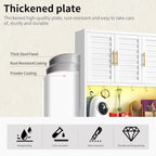 71" Tall Kitchen Pantry Cabinet, Metal Storage Cabinet, with 6 Doors & 6 Adjustable Shelves & 2 Drawer,Cupboard for Bathroom, Dinning Room, Kitchen, White