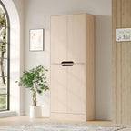 Housoul 71" Tall Kitchen Pantry Cabinet with 4 Doors, Oak | Pantry Storage Cabinet with Adjustable Shelves, Freestanding Kitchen Pantry Cabinet, Cupboard Larder Cabinet for Dining Room