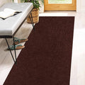 4' x 26' Runner Rugs with Rubber Backing, Indoor Outdoor Utility Carpet Runner Rugs, Chocolate Brown, Can Be Used as Aisle for The RV and Boat, Laundry Room and Balcony