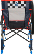 GCI Outdoor NASCAR Roadtrip Rocker Camping & Sideline Sports Chair | Portable Folding Rocking Chair with Durable Armrests & Drink Holder, Black