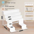 6-Tier Metal Tonies Shelf Magnetic, Compatible with Toniesbox 1 & 2 | Tonies Storage for Tonies Figures 50 Characters, White Desktop Display Shelf