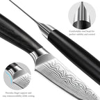 Paring Knife 3.75 Inch, High Carbon Powder Steel Forged Small Kitchen Knives, Razor Sharp Japanese Fruit Knife with Ergonomic Pakkawood Handle