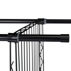 Relaxdays Open Clothes Rack, Black, 180 x 120 x 45 cm