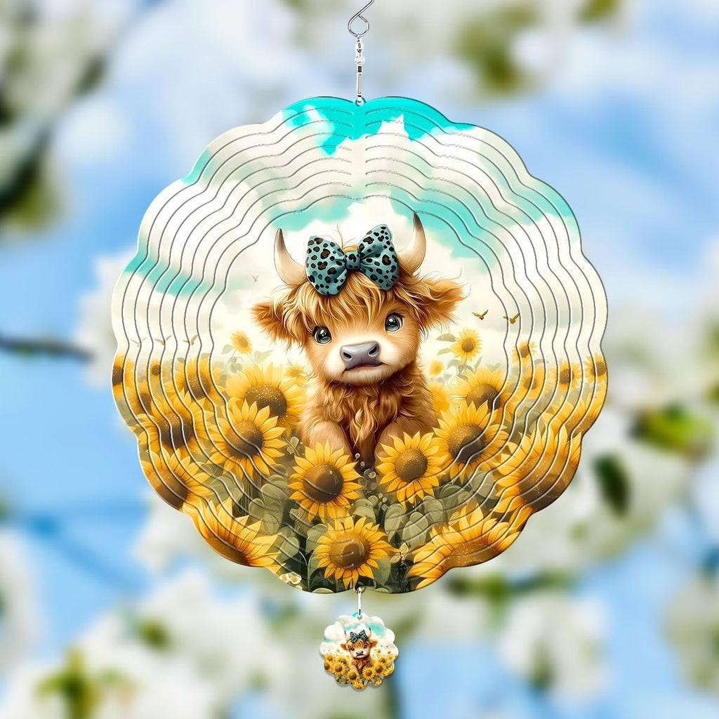 Owl Hanging Wind Spinners for Women Men, 12 Inch Metal 3D, Stainless Steel Hanging Wind Catchers Sculpture for Outside, Christmas Decoration Garden, Unique Gift Xmas