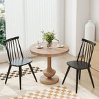 GOFLAME Windsor Dining Chairs Set of 2, Farmhouse Kitchen Chairs with Rubber Wood Frame, Slat Spindle Back, Armless Side Chairs for Dining Room, Living Room, Restaurant