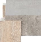SAFAVIEH Home Collection Coromio Light Grey/Natural End Table for Living Room, Bedroom, Home Office, Foyer