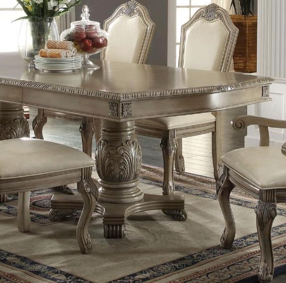 7-Piece Dining Set with Dining Extension Table, 4 Side Chairs and 2 Arm Chairs (C*)