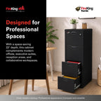FireKing Turtle Contour - 4 Drawer Fire Safe File Cabinet with Key Lock - 1 Hour Fire Rated, UL Rated & Water Resistant Home Safe - Made in the USA Legal & Letter Filing Cabinet - Black