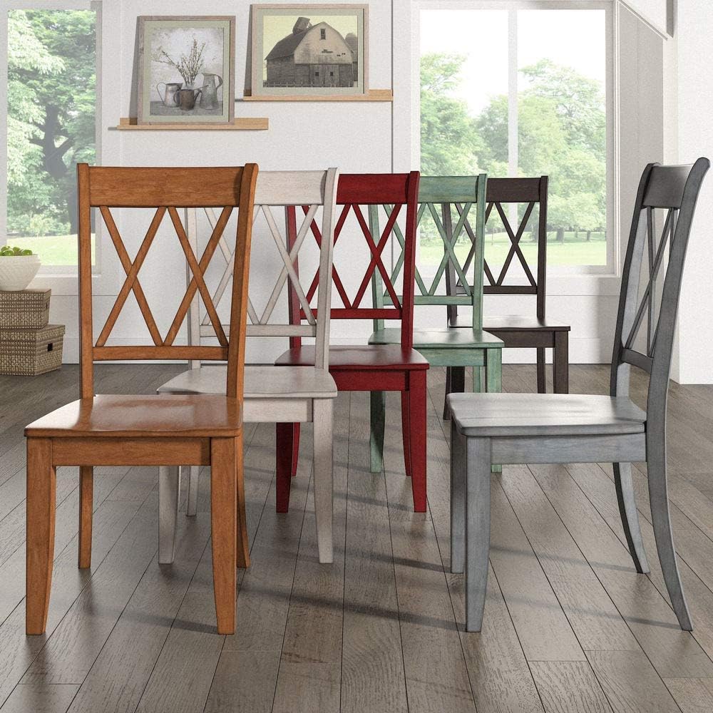 Inspire Q Eleanor X Back Wood Dining Chair (Set of 2) by Classic Dining Chairs Antique White Wood