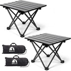 Opliy 2-Pack Portable Camping Table – Ultralight Foldable Car Tray Table with Carry Bag for Camping, Picnic, BBQ, Beach & Outdoor Travel