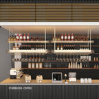 Modern Gold Hanging Wine Glass Holder，Ceiling Bar Wine Glass Shelf，Ceiling Mounted Bottle Rack，for Home，cafes ，Bar