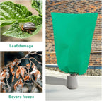Eunika 6 PCS Plant Covers Freeze Protection, 47.2"x31.5" Frost Blankets with Zipper Drawstring Reusable Winter Plant Protectors Bag Covers for Outdoor Garden Trees, Shrubs Cover for Frost Cold Pest
