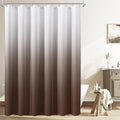 Caramel Brown Shower Curtains for Bathroom, Ombre Cloth Fabric Shower Curtain Set with 12 Hooks Caramel Brown Decor 72 x 72
