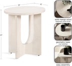 Kate and Laurel Sureda Modern Wooden Oval Side Table; 20 x 16 x 22; Bleached Wood; Transitional Wood End Table for Use as Bedroom Nightstand or Living Room Plant Stand Table