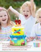 Red Birthday Candles for Cake, Number 13 Candle for 13th Birthday Decorations, 3D Design Cake Topper Decorations for Boy Girl Women Men Birthday Theme Party Anniversary Celebration Supplies