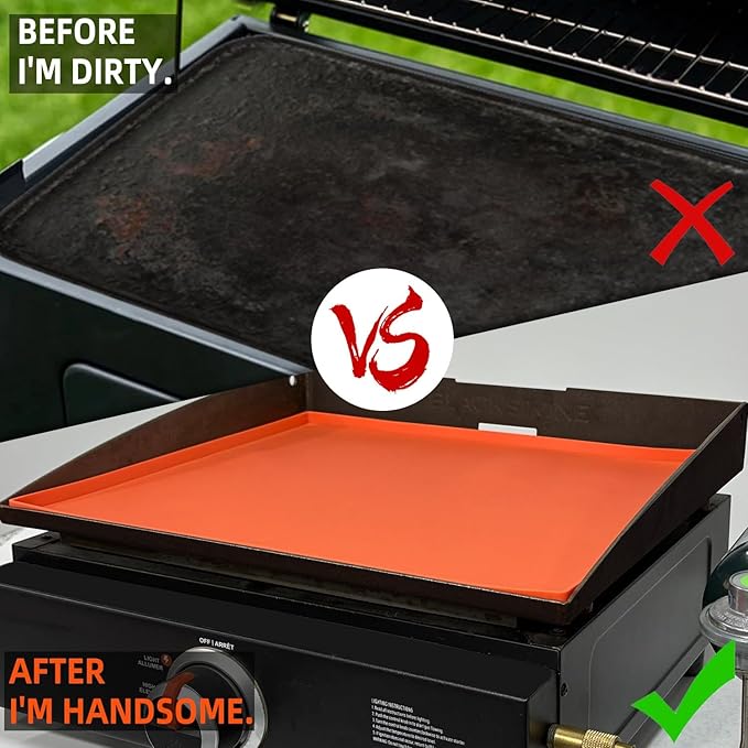 Blackstone Grill Mat 17 inch,Silicone Protective Cover for Blackstone Griddle, Silicone Grill Rubber Mat, Protect Griddle from Rodents, Insects, Debris, and Rust