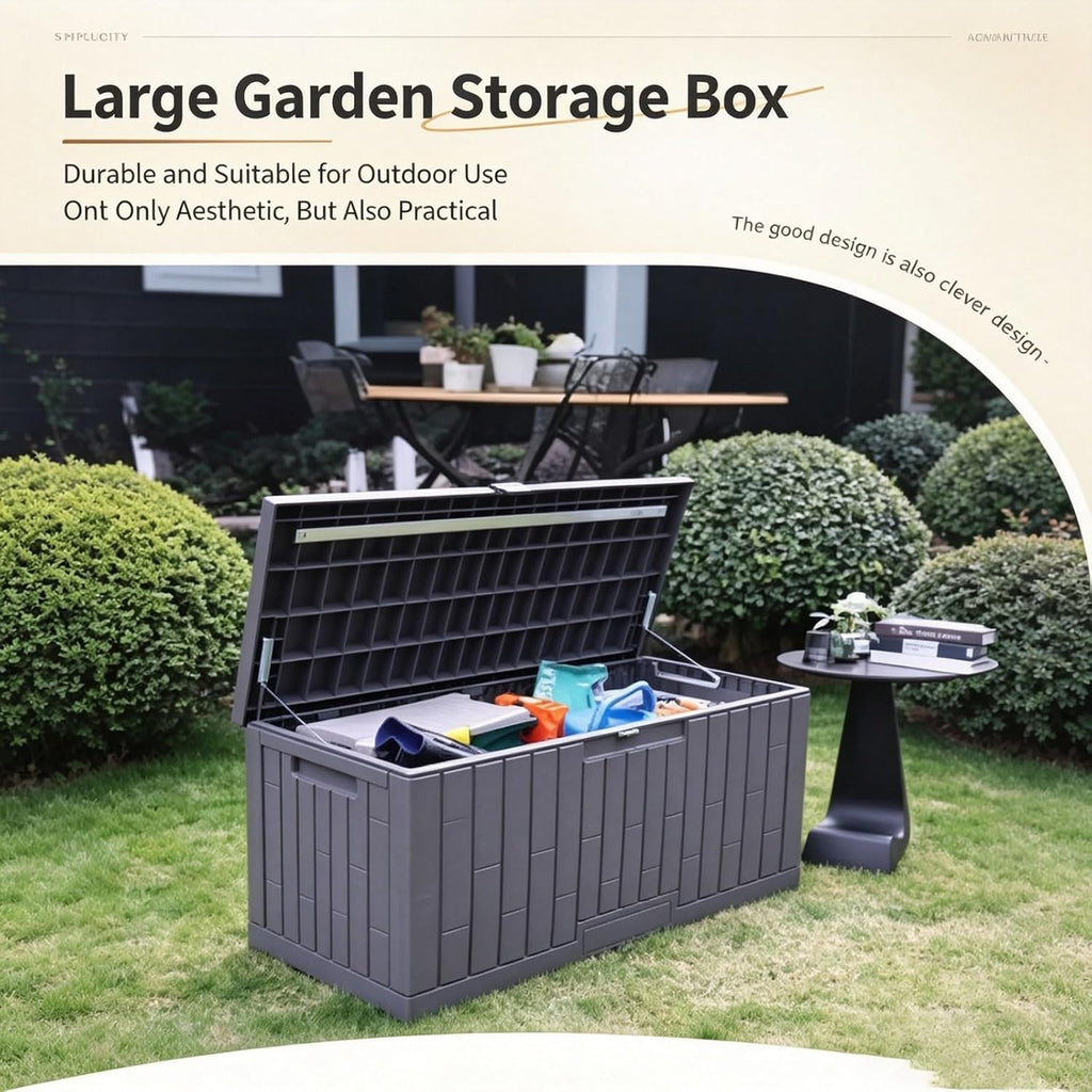 4.deck Boxes Outdoor Waterproof, Package Delivery Boxes For Outside, Features Extra-large Storage Space, Outdoor Storage Box With Lock Slot, for A Wide Range Of Applications(X-Large)