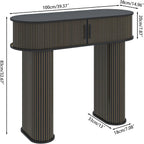 Round Modern Console Table, Mid Century Sofa Table