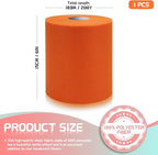 6" x 200 Yards Orange Tulle Fabric Rolls, Orange Spool Tulle Ribbon for DIY Tutu Skirt Wedding Decoration Baby Shower Birthday Party Backdrop Gift Wrapping Bow Craft Supplies