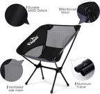 Camping Chair, Lightweight Folding Backpacking Hiking Chair, Compact Portable 330 lbs Capacity，Gifts for Men (Black -1pack