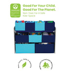 Delta Children MySize Kids Table, 2 Chairs & Multi-Bin Toy Organizer Set with Storage Bins, 3 Piece