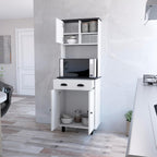 Kitchen Pantry Naomi, Kitchen, White/Black
