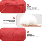Porch Swing Cushions,Outdoor Cushions 3 Seater Replacement with Backrest, Waterproof Thickened Bench Cushion with Ties for Porch, Patio,Outdoor, Backyard and Garden (Red 47 * 40 in)