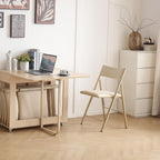 Folding Dining Chairs and Table Set, Space-Saving Dining Table and 2 Padded Steel Frame Folding Chairs(Wood), Drop Leaf Dining Table with Extra Large Storage Space and 2 Drawers