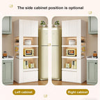 LINLIUA 71'' Tall Kitchen Pantry Cabinet, Wood Pantry Storage Cabinet with Doors, 3 Pull-Out Shelves and Drawer, Modern Slim Kitchen Hutch for Dining Room Small Space