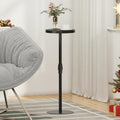 TUTOTAK Tall Round Side Table, Small End Table, Drink Table, Pedestal Side Table, livingroom, Black TB01BK096
