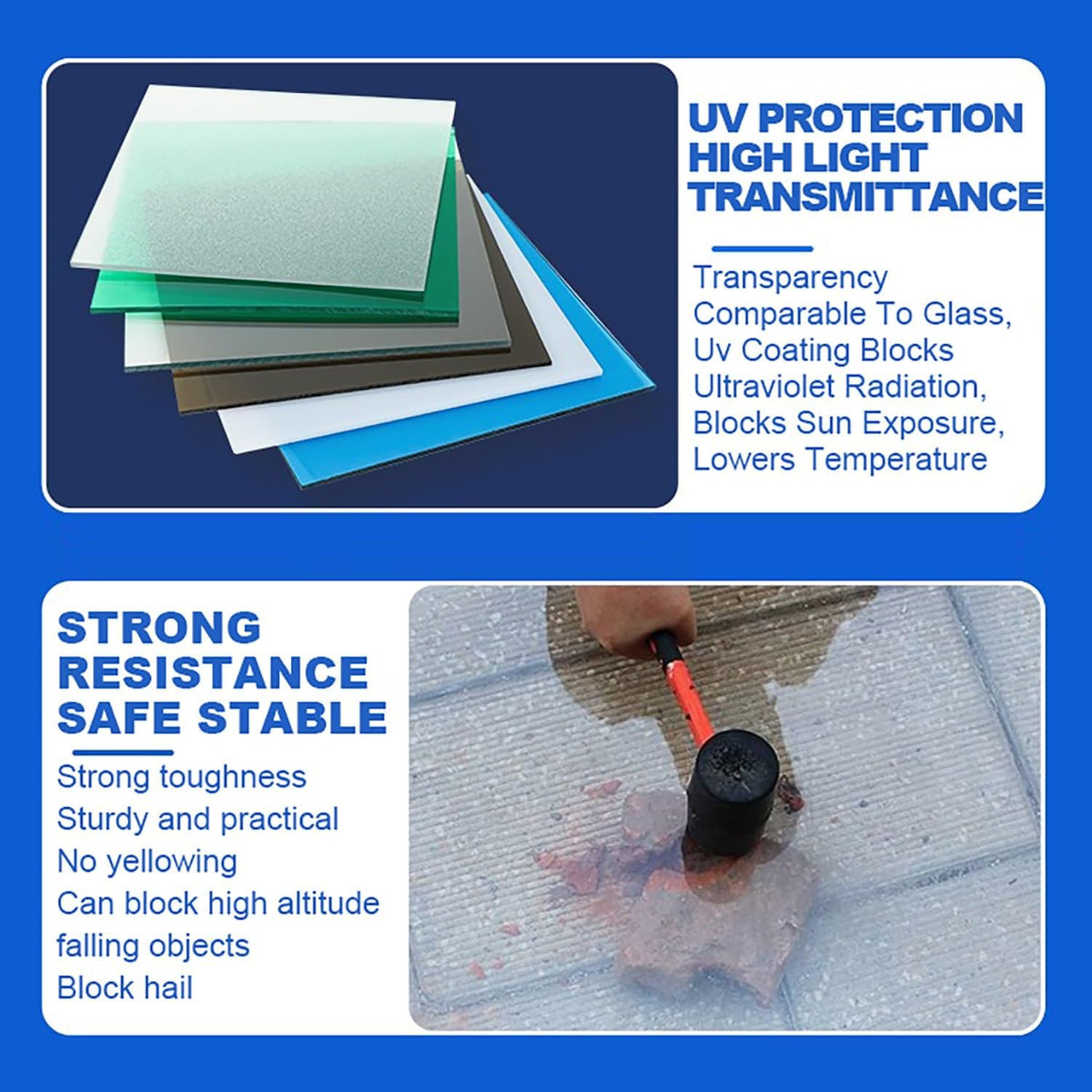 Greenhouse Panels Daylighting Roof Panels Transparent Greenhouse Panel Easy to Bend and Cut for Outdoor Gardens Greenhouses.(Smoky Gray,6x13.1ft)