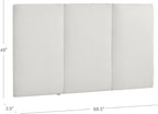 Nathan James Marissa Wall Mounted Upholstered Headboard, 3 Panel Headboard with Textured Boucle Upholstery for Queen Bed, White