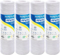 PUREPLUS 10 Micron 10"x2.5" Whole House String Wound Sediment Filter for Well Water, Replacement Cartridge for Universal 10 inch RO System, WP-5, Aqua-Pure AP110, CFS110, Culligan P5,WFPFC4002, 4Pack