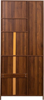 KEIKI 70.87" H Tall Kitchen Pantry Storage Cabinet with Countertop, Glass Doors, Drawers, Microwave Stand & Pull-Out Shelf, Freestanding Wood Hutch Food Pantries Cupboard for Coffee Bar, Dining Room
