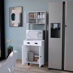 Emily White 1-Drawer Kitchen Pantry