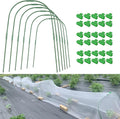 Garden Hoops Grow Tunnel for Raised Beds, 6 Sets 25.6" x 31.5" Rust-Proof Steel Greenhouse Hoops, Plant Support Garden Stakes Frame for Garden Fabric, Row Cover, Garden Netting