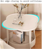 Sofa Side Table, Small Living Room Table, Tea Cabinet, Bedside Table for Small Coffee House (Color : Black)