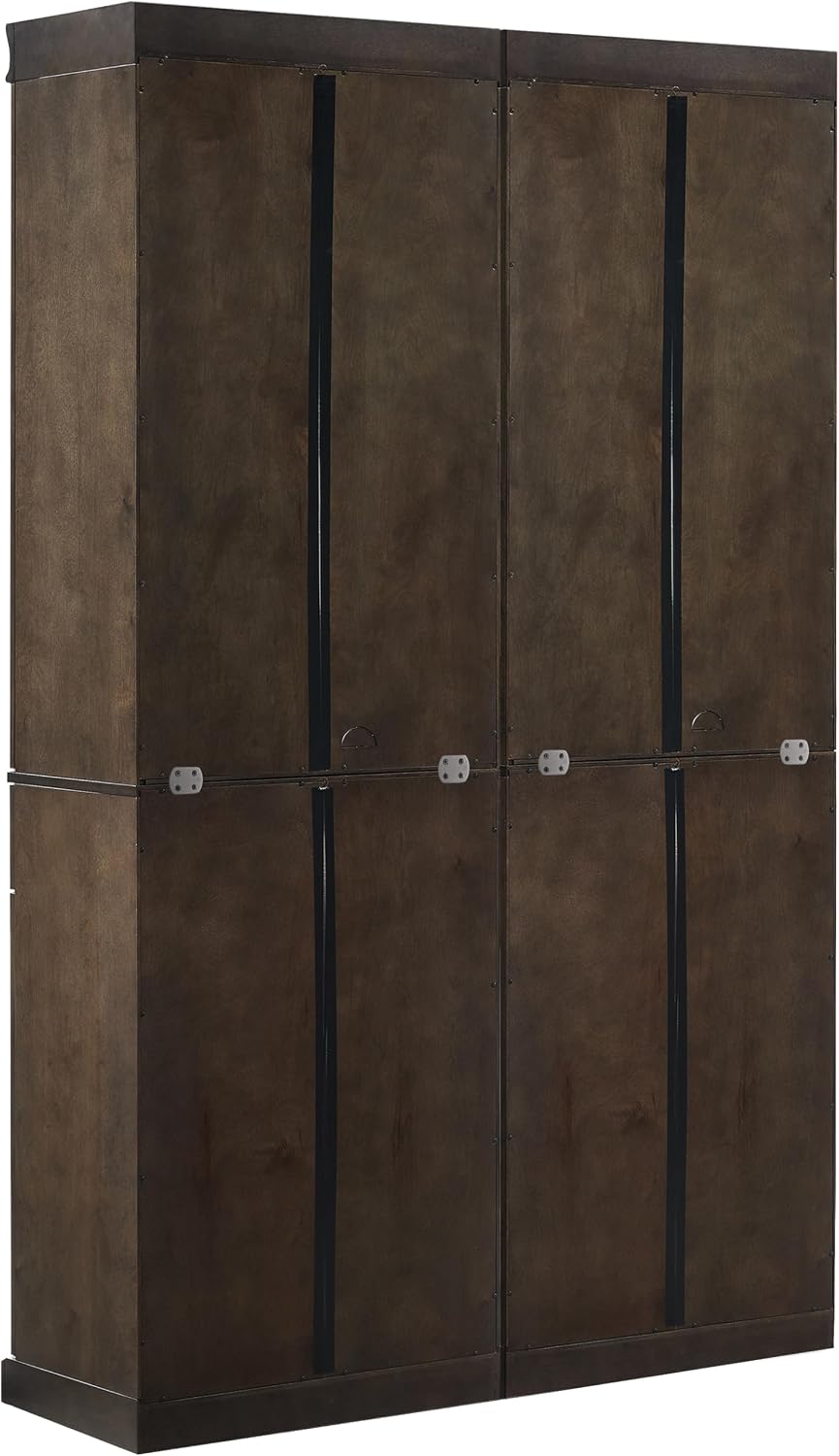 Crosley Furniture Stanton 2-Piece Pantry Storage Cabinet Set with Shelves, Kitchen, Dining, or Laundry Room, Coffee