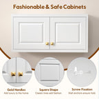 UNICOLY 15.74" H Wall Mounted Storage Cabinet, Kitchen Pantry Cabinet, Small Hanging Cabinet for Dining Room, Bathroom, Laundry Room Alacena para Cocina, Assembly Required, White