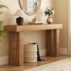 HOKYHOKY Solid Wood Entryway Table, 59-Inch Long Farmhouse Console Tables | Rectangular Behind Couch Table, Wooden Sofa Tables, Hallway, Entrance, Foyer, Living Room