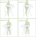 Folding Round Table, 32in Cocktail Table, High Top Table with Removable Legs, Foldable Bar Tables, Pub Tables for Weddings, Parties,Patio, Business Events (White, 32" Round - Set of 2)