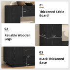 Epecoya 78 Inch Extra Long Console Table, 2-Tier Wood Entryway Table with Storage, Farmhouse Sofa Behind Couch Table for Entrance, Living Room, Foyer, Hallway, Black