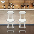 4 Pcs Folding Stool with Backrest Portable Cushioned Padded Folding Stool Foldable Bar Chair for Cafe Restaurant Bar Outdoor Camping Kitchen
